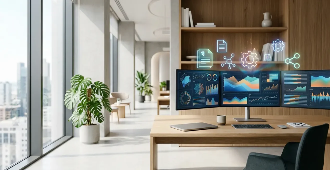 Gestione moderna di documenti digitali in ambiente aziendale con tecnologia avanzata