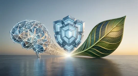 Visione futuristica degli investimenti tecnologici emergenti in Italia con focus su AI, cybersecurity e green energy