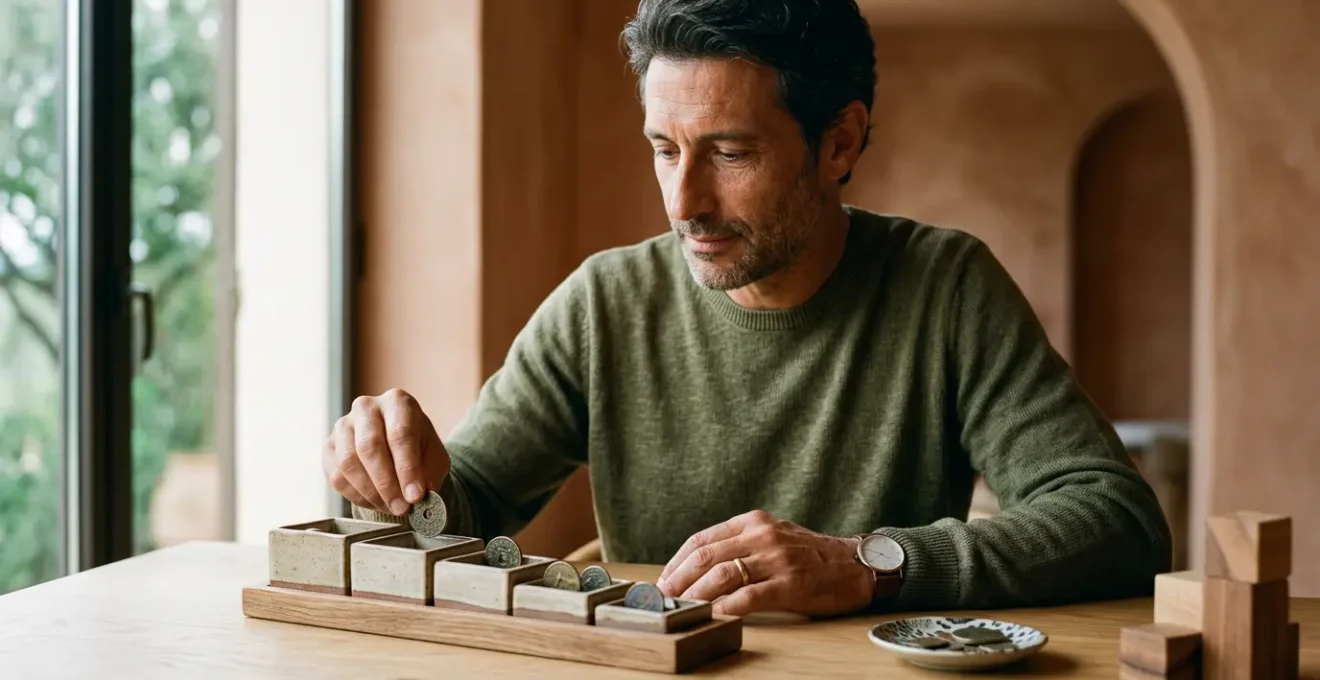 Investitore che pianifica un piano di accumulo con grafici e documenti finanziari