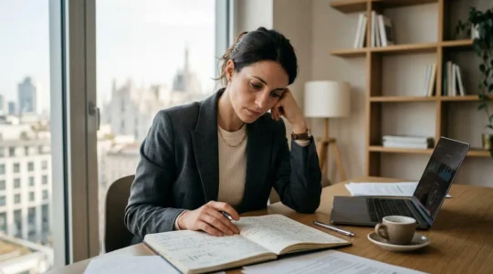 Professionista della finanza che studia per la certificazione CFA mentre lavora a tempo pieno a Milano