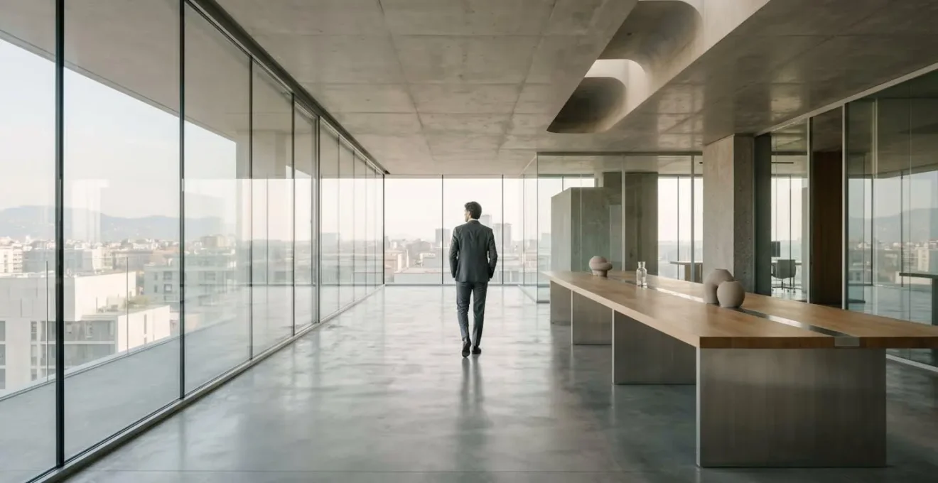 Ambiente minimalista che rappresenta il network professionale e le connessioni strategiche