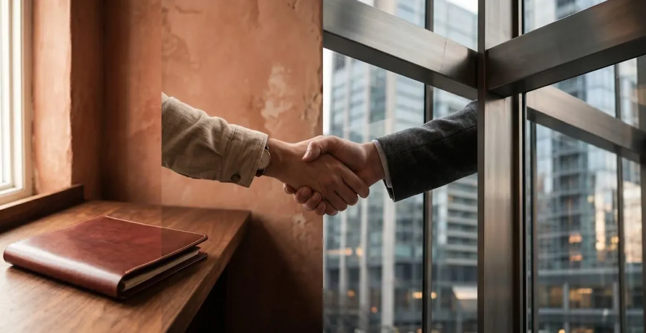 Rappresentazione simbolica della scelta tra diversi partner finanziari con elementi che evocano fiducia e partnership strategica